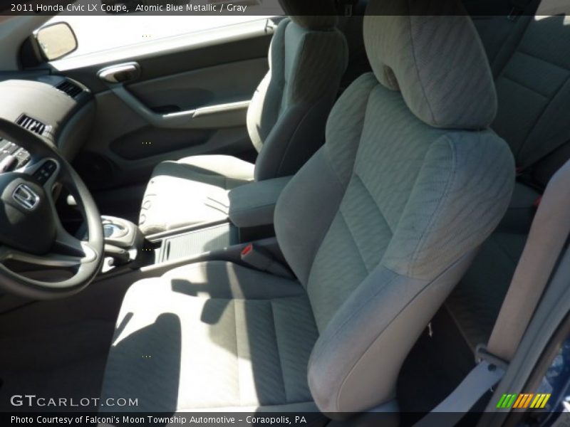 Atomic Blue Metallic / Gray 2011 Honda Civic LX Coupe