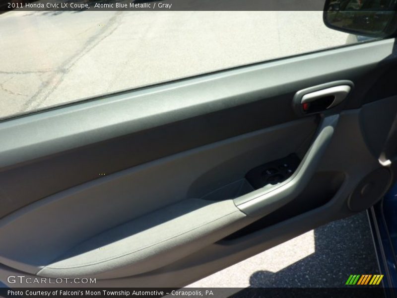 Atomic Blue Metallic / Gray 2011 Honda Civic LX Coupe