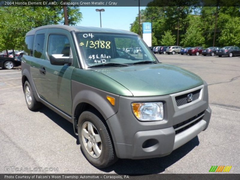 Galapagos Green Metallic / Gray 2004 Honda Element EX AWD
