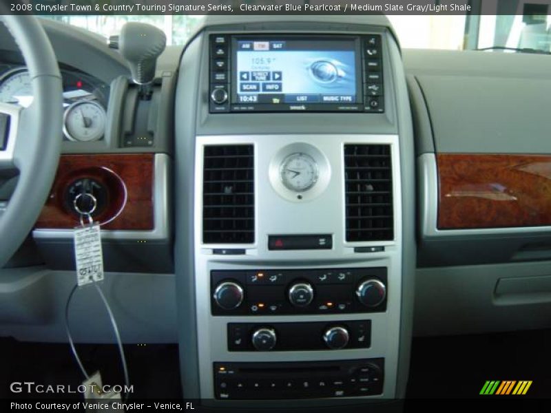 Clearwater Blue Pearlcoat / Medium Slate Gray/Light Shale 2008 Chrysler Town & Country Touring Signature Series