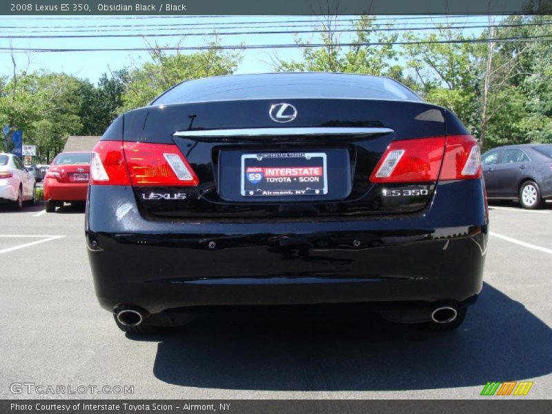 Obsidian Black / Black 2008 Lexus ES 350