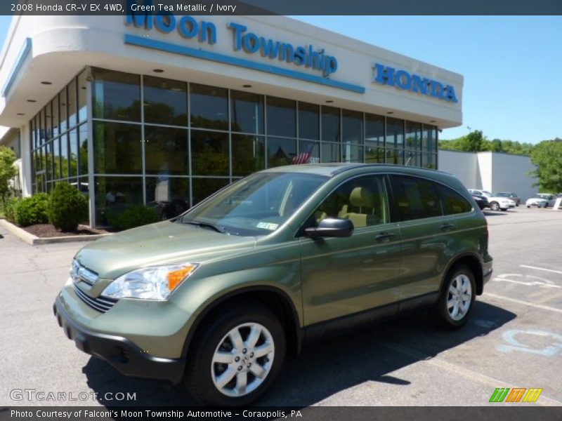 Green Tea Metallic / Ivory 2008 Honda CR-V EX 4WD
