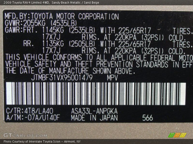 Sandy Beach Metallic / Sand Beige 2009 Toyota RAV4 Limited 4WD