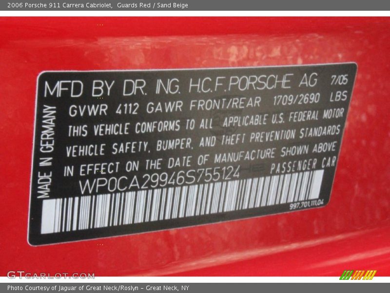 Guards Red / Sand Beige 2006 Porsche 911 Carrera Cabriolet