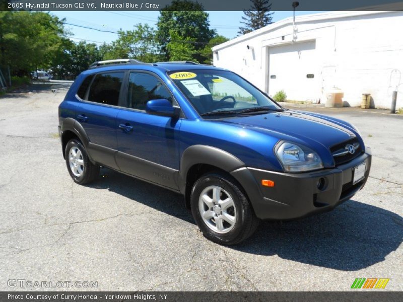 Nautical Blue / Gray 2005 Hyundai Tucson GLS V6
