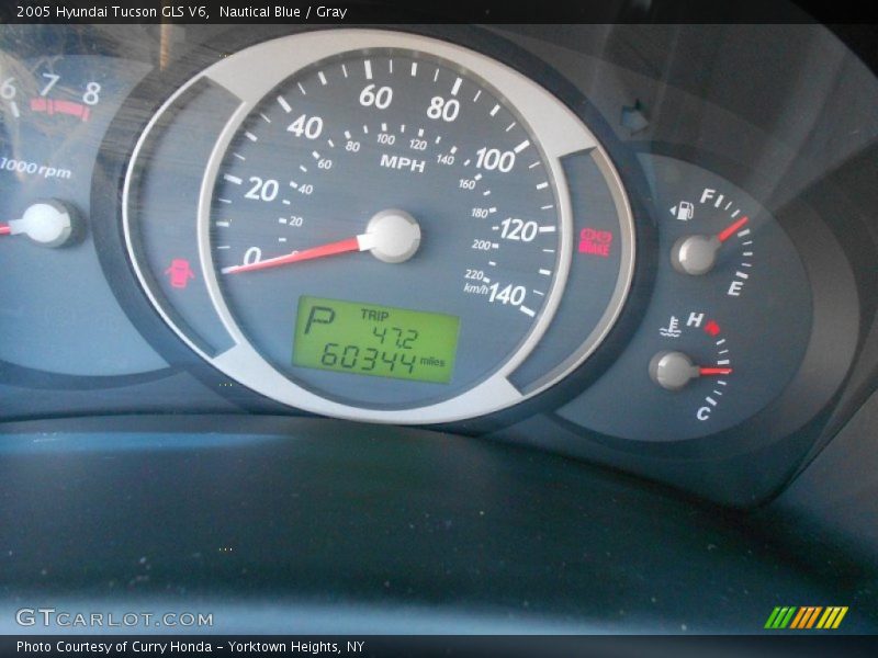 Nautical Blue / Gray 2005 Hyundai Tucson GLS V6