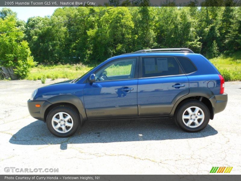 Nautical Blue / Gray 2005 Hyundai Tucson GLS V6