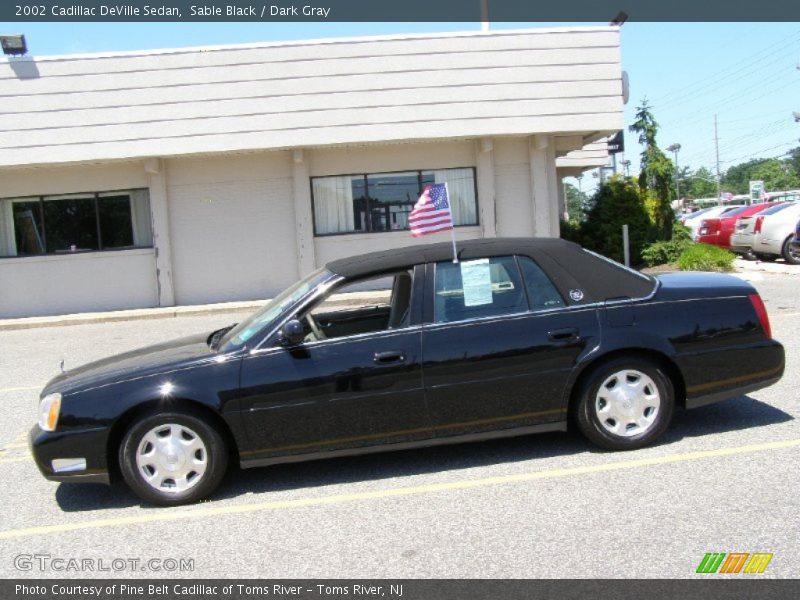Sable Black / Dark Gray 2002 Cadillac DeVille Sedan
