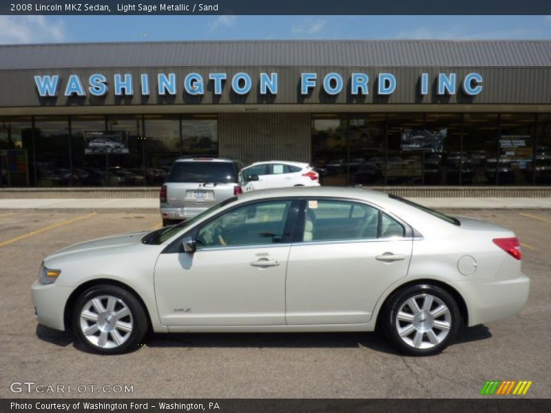 Light Sage Metallic / Sand 2008 Lincoln MKZ Sedan