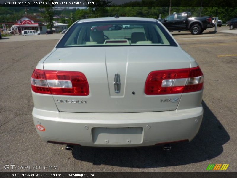 Light Sage Metallic / Sand 2008 Lincoln MKZ Sedan
