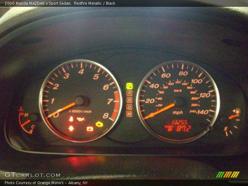Redfire Metallic / Black 2006 Mazda MAZDA6 s Sport Sedan