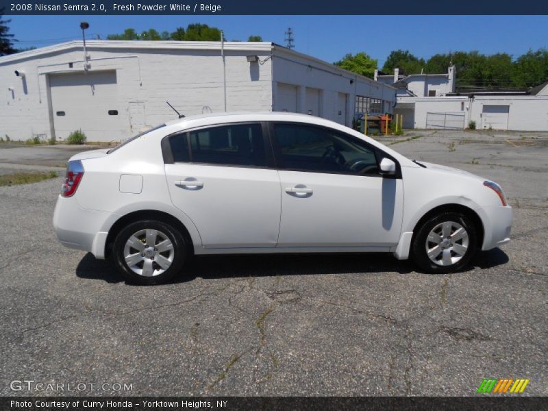 Fresh Powder White / Beige 2008 Nissan Sentra 2.0