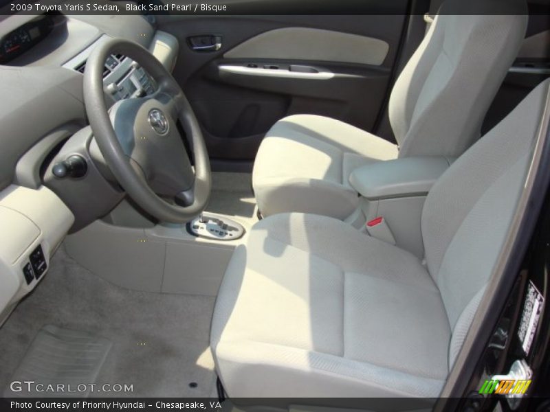 Black Sand Pearl / Bisque 2009 Toyota Yaris S Sedan
