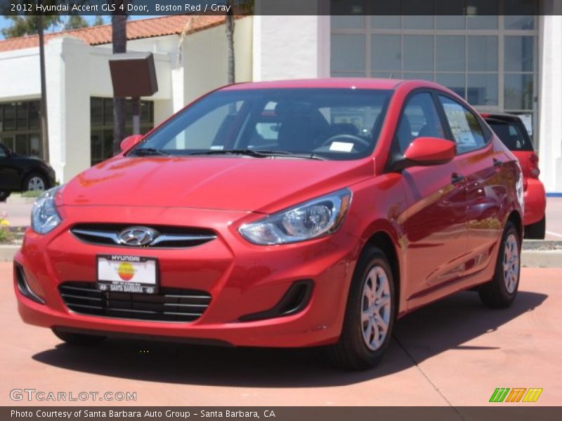 Boston Red / Gray 2012 Hyundai Accent GLS 4 Door