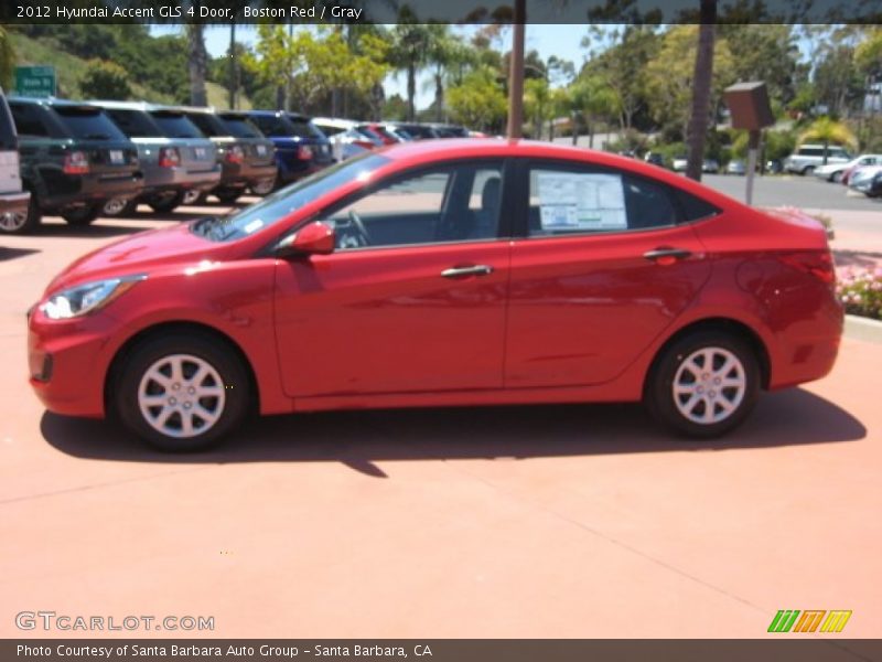 Boston Red / Gray 2012 Hyundai Accent GLS 4 Door