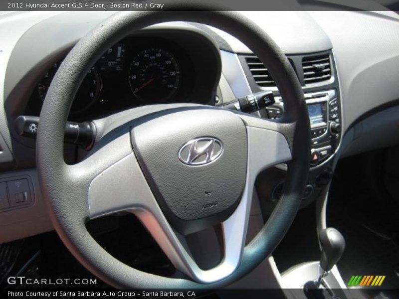 Boston Red / Gray 2012 Hyundai Accent GLS 4 Door