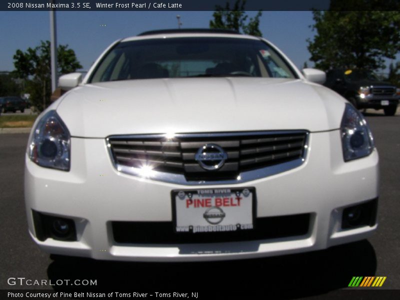 Winter Frost Pearl / Cafe Latte 2008 Nissan Maxima 3.5 SE