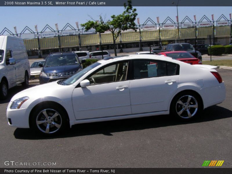 Winter Frost Pearl / Cafe Latte 2008 Nissan Maxima 3.5 SE