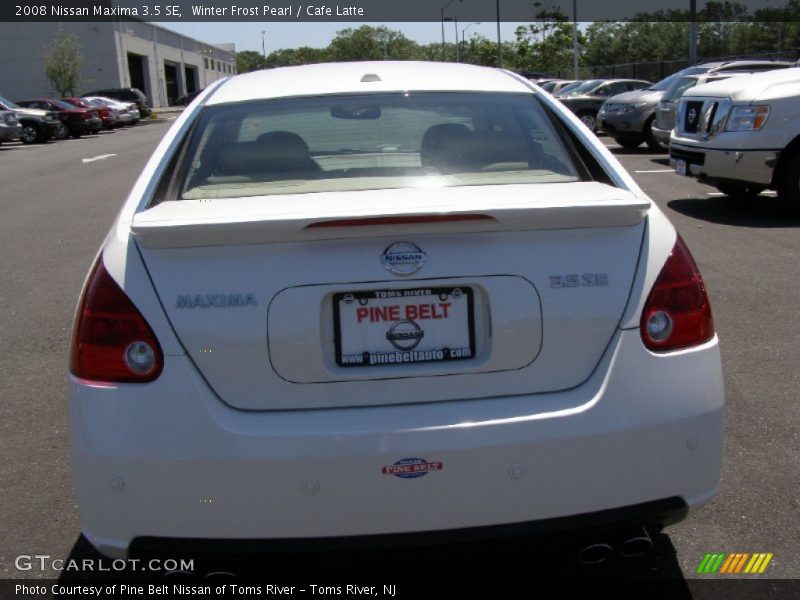 Winter Frost Pearl / Cafe Latte 2008 Nissan Maxima 3.5 SE