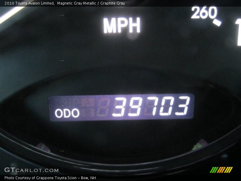 Magnetic Gray Metallic / Graphite Gray 2010 Toyota Avalon Limited