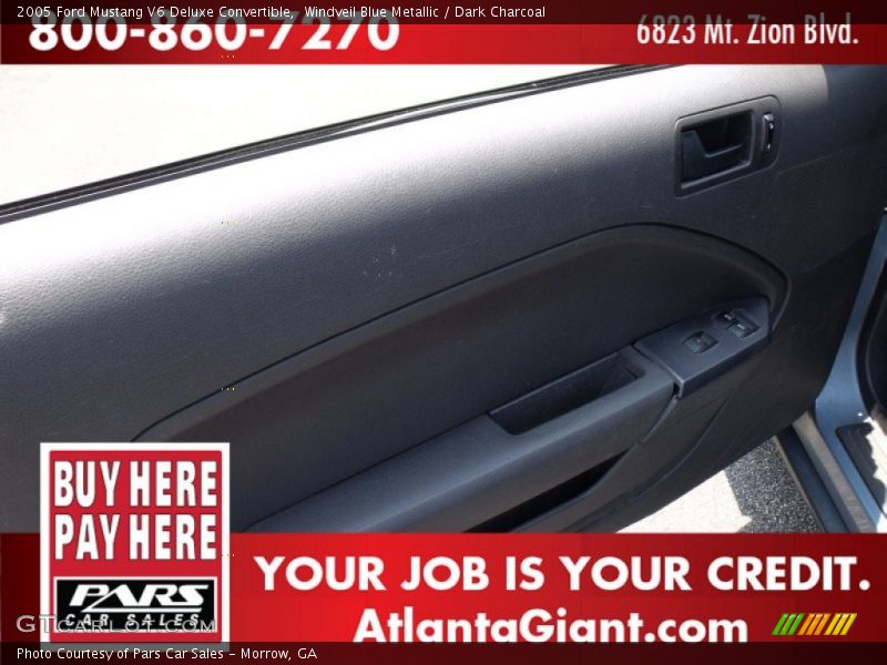Windveil Blue Metallic / Dark Charcoal 2005 Ford Mustang V6 Deluxe Convertible