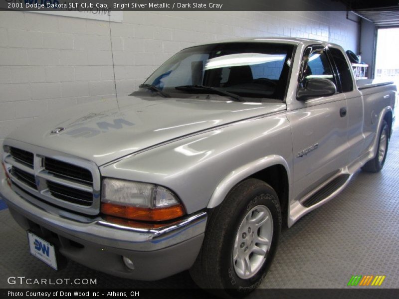 Bright Silver Metallic / Dark Slate Gray 2001 Dodge Dakota SLT Club Cab