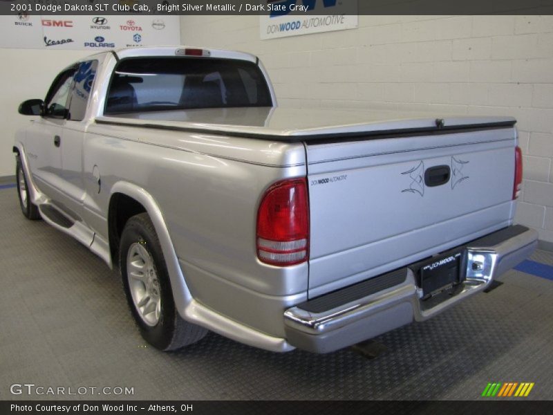 Bright Silver Metallic / Dark Slate Gray 2001 Dodge Dakota SLT Club Cab