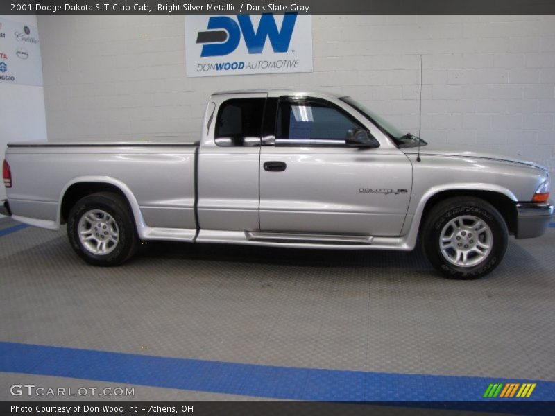 Bright Silver Metallic / Dark Slate Gray 2001 Dodge Dakota SLT Club Cab