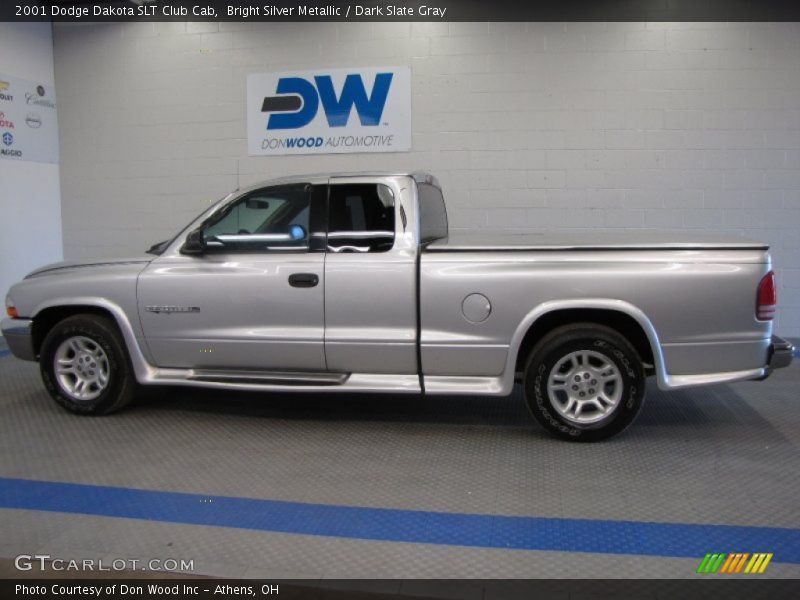 Bright Silver Metallic / Dark Slate Gray 2001 Dodge Dakota SLT Club Cab