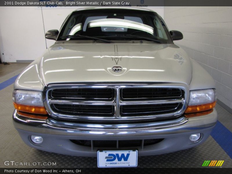 Bright Silver Metallic / Dark Slate Gray 2001 Dodge Dakota SLT Club Cab