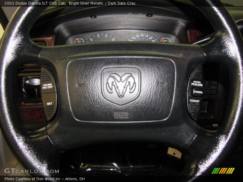 Bright Silver Metallic / Dark Slate Gray 2001 Dodge Dakota SLT Club Cab