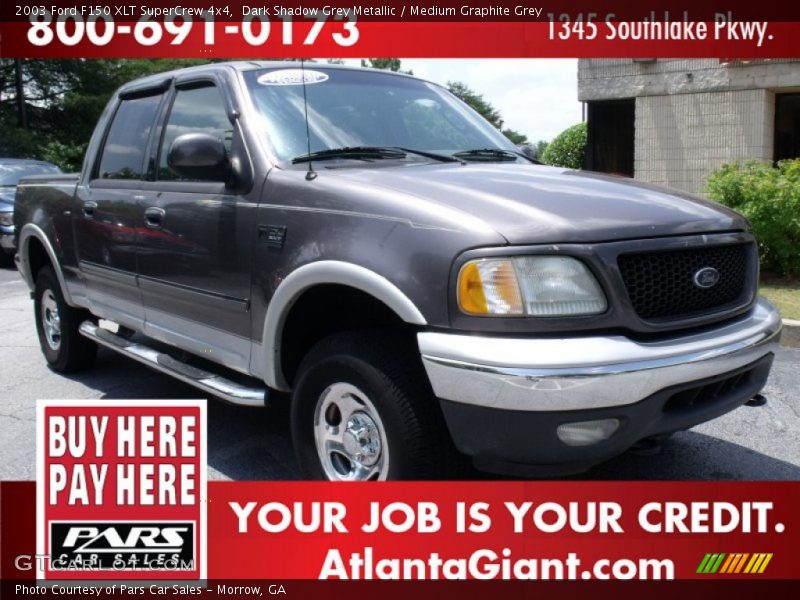 Dark Shadow Grey Metallic / Medium Graphite Grey 2003 Ford F150 XLT SuperCrew 4x4