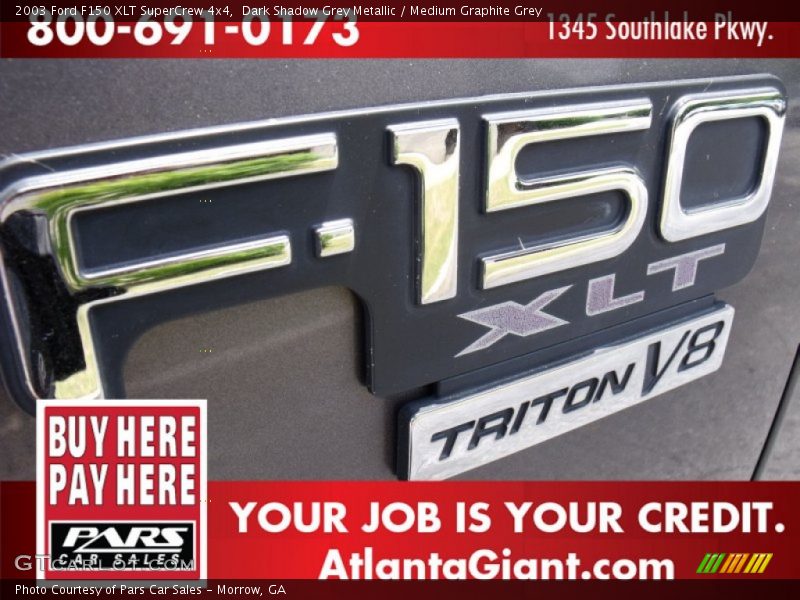 Dark Shadow Grey Metallic / Medium Graphite Grey 2003 Ford F150 XLT SuperCrew 4x4