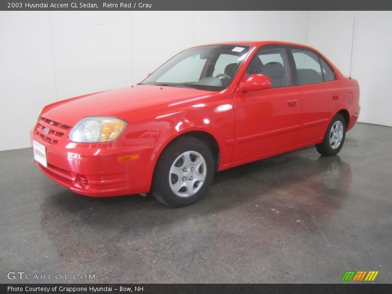 Retro Red / Gray 2003 Hyundai Accent GL Sedan