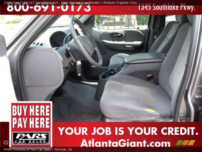 Dark Shadow Grey Metallic / Medium Graphite Grey 2003 Ford F150 XLT SuperCrew 4x4
