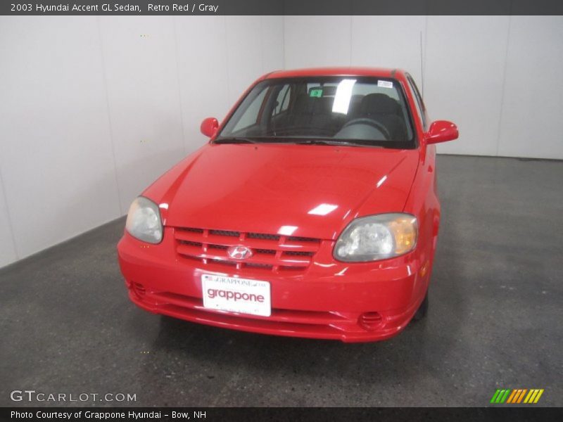 Retro Red / Gray 2003 Hyundai Accent GL Sedan