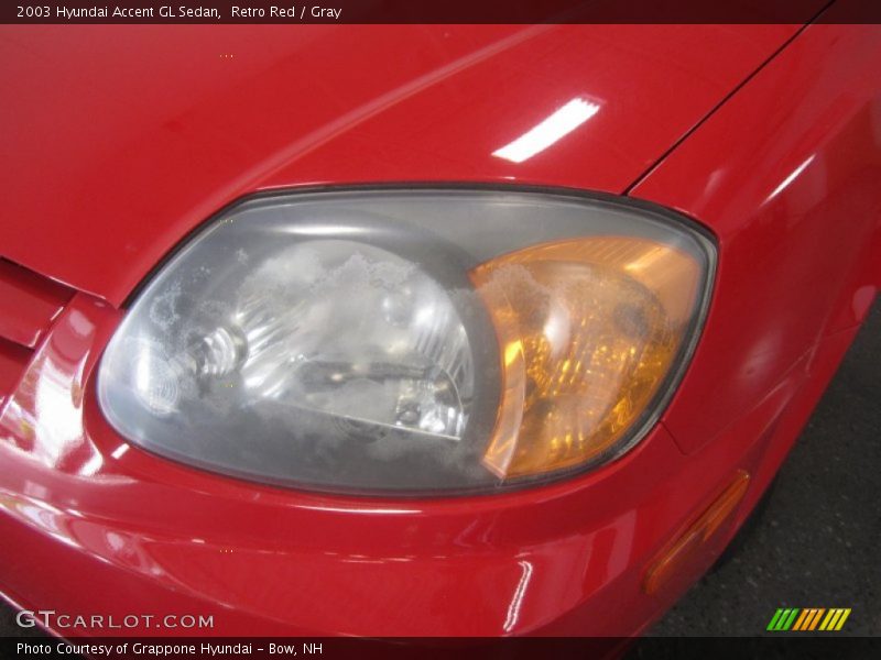 Retro Red / Gray 2003 Hyundai Accent GL Sedan