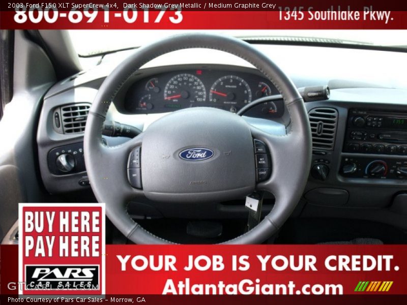 Dark Shadow Grey Metallic / Medium Graphite Grey 2003 Ford F150 XLT SuperCrew 4x4