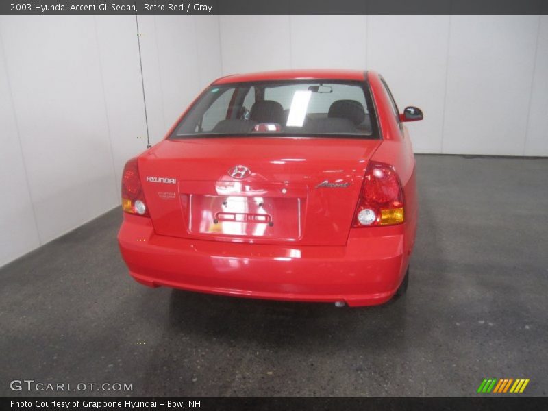 Retro Red / Gray 2003 Hyundai Accent GL Sedan