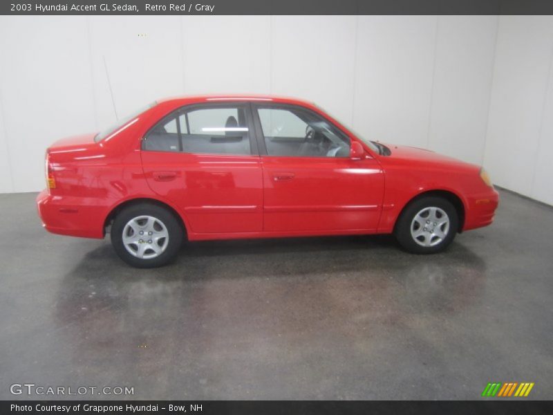 Retro Red / Gray 2003 Hyundai Accent GL Sedan