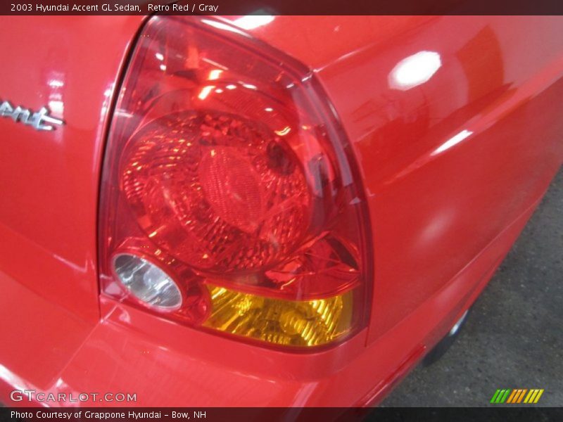 Retro Red / Gray 2003 Hyundai Accent GL Sedan