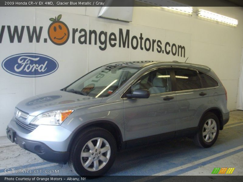 Glacier Blue Metallic / Gray 2009 Honda CR-V EX 4WD