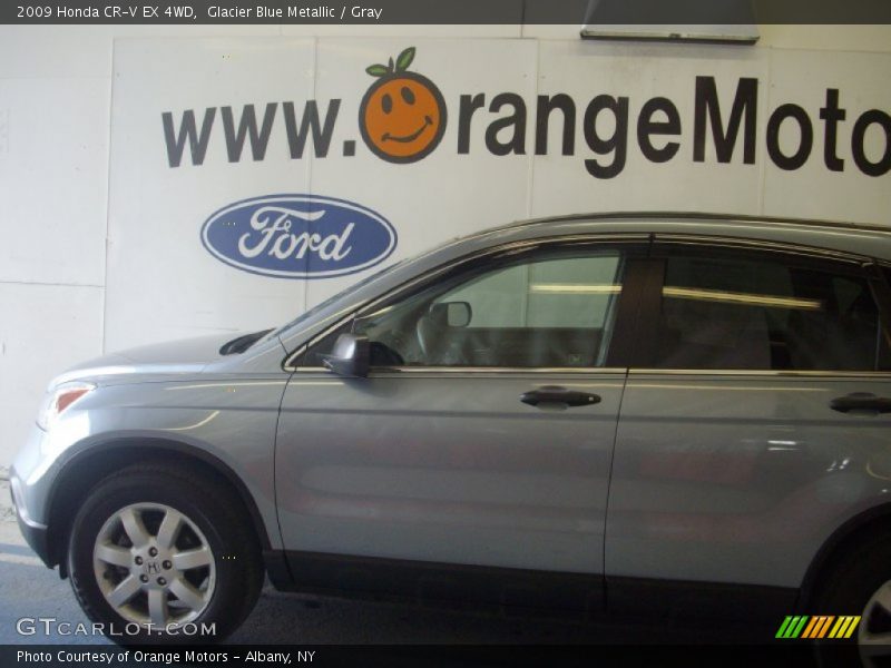 Glacier Blue Metallic / Gray 2009 Honda CR-V EX 4WD