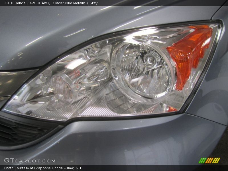 Glacier Blue Metallic / Gray 2010 Honda CR-V LX AWD