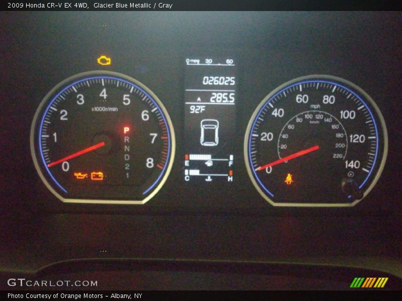 Glacier Blue Metallic / Gray 2009 Honda CR-V EX 4WD