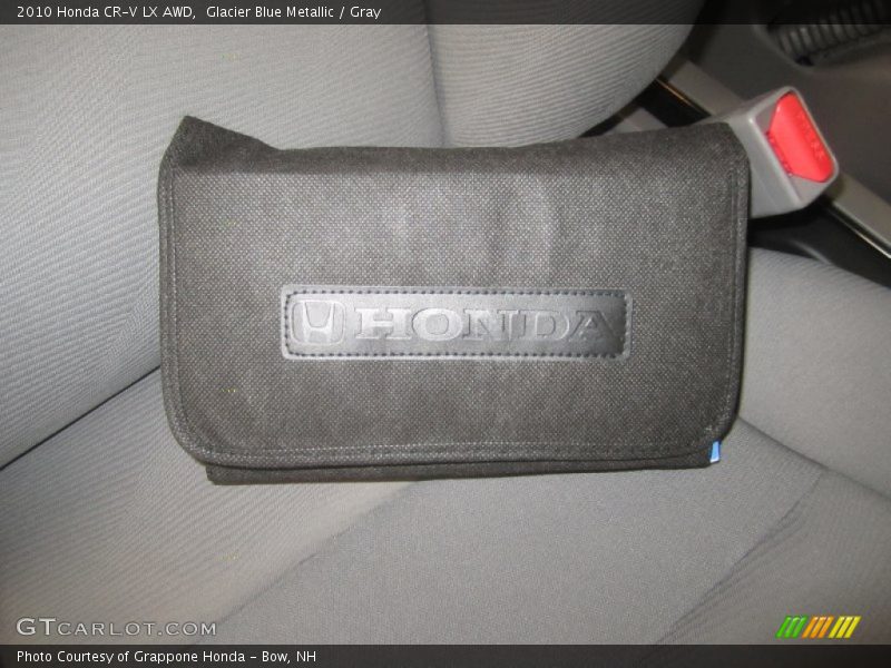 Glacier Blue Metallic / Gray 2010 Honda CR-V LX AWD