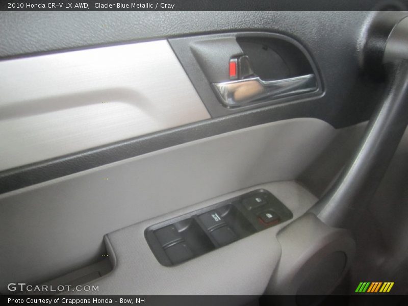 Glacier Blue Metallic / Gray 2010 Honda CR-V LX AWD