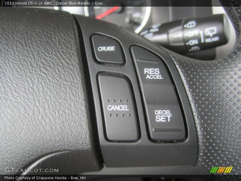 Glacier Blue Metallic / Gray 2010 Honda CR-V LX AWD
