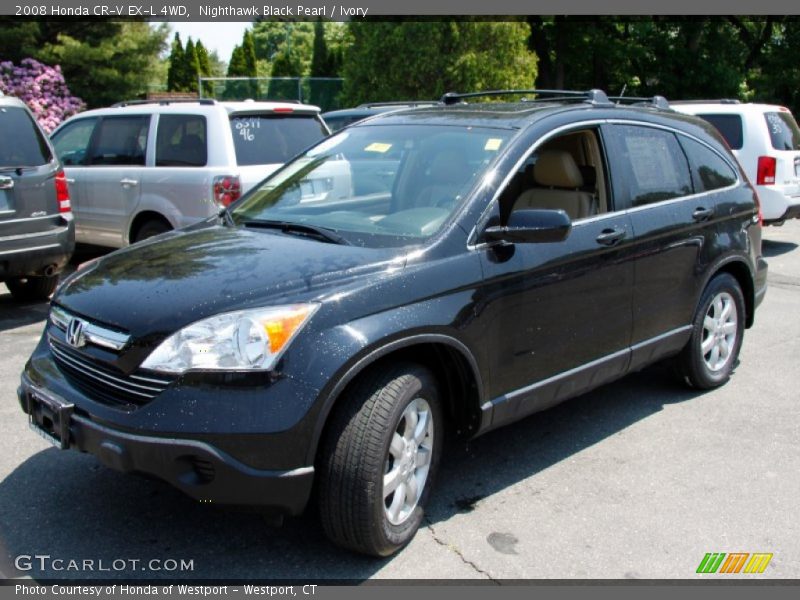 Nighthawk Black Pearl / Ivory 2008 Honda CR-V EX-L 4WD