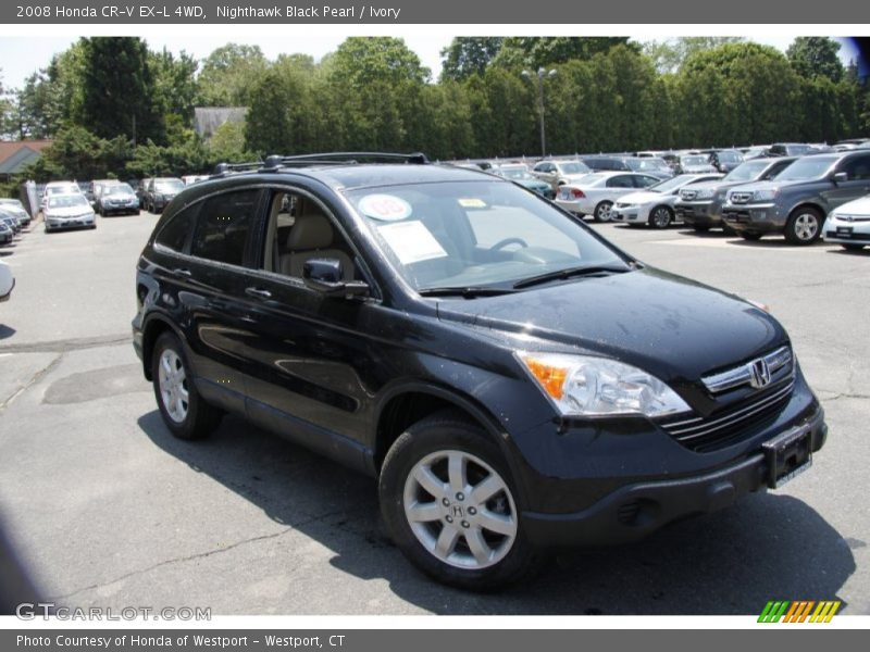 Nighthawk Black Pearl / Ivory 2008 Honda CR-V EX-L 4WD